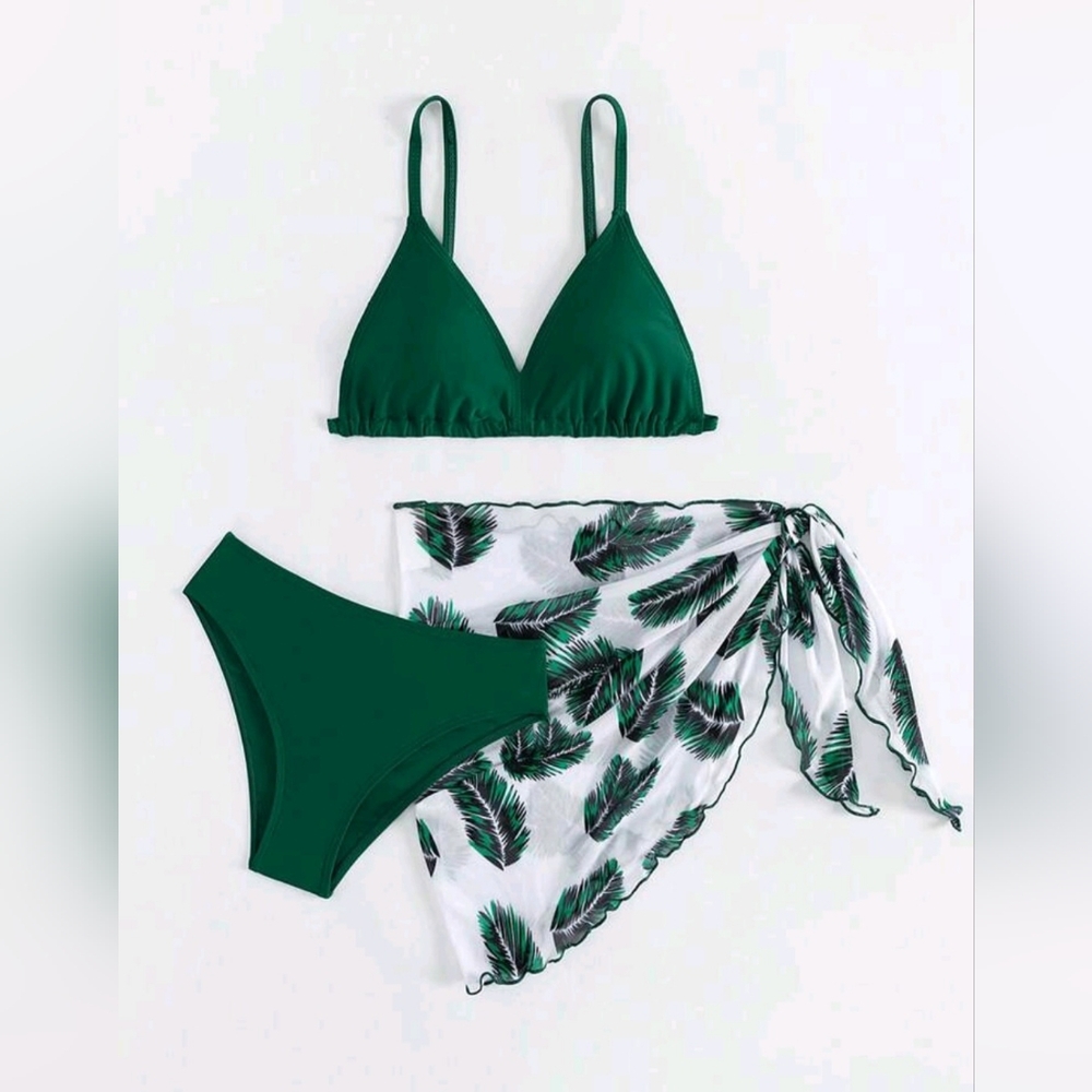Girls Green 3-piece Swimsuit (11Y)